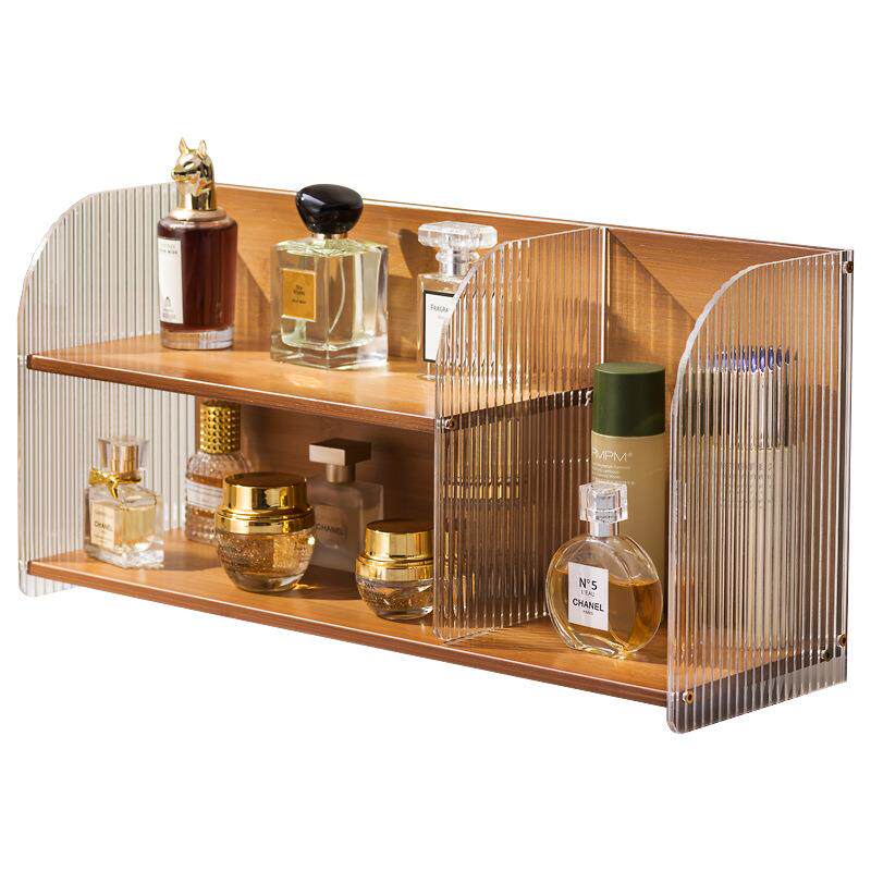 化妆品收纳盒梳妆台架子护肤品香水置物架桌面高级感亚克力收纳架