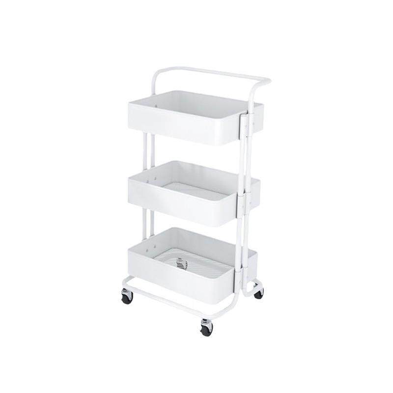 厨房零食储物架婴儿玩具收纳架可移动整理架家用小推车置物架