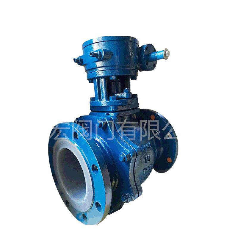 衬氟阀门厂家-耐酸碱盐防腐性-碳钢法兰式衬四氟-衬氟球阀全通径