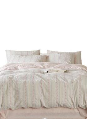 2025新款60S加厚色织空气三层大提花轻奢双人四件套单人三件套