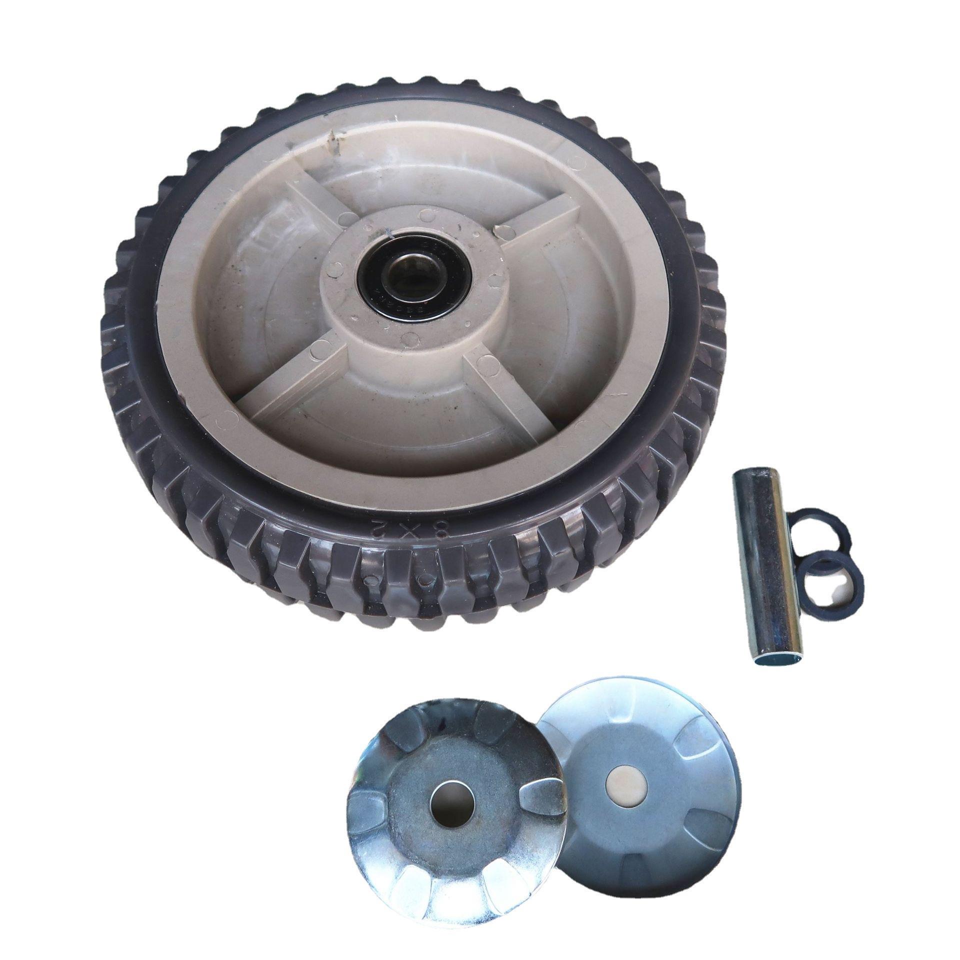 手新图脚轮重型防滑单轮4寸56寸8寸灰胶烽车火轮防缠寸平板推车轮