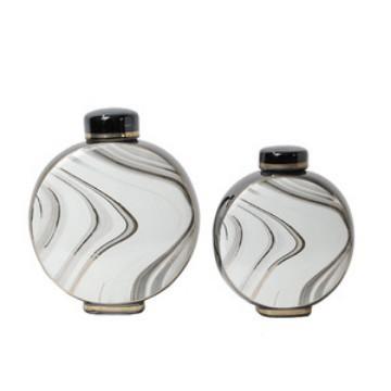 代奢大理石纹陶瓷罐摆现件样板售楼部民宿间轻家居桌面ZEX软装饰