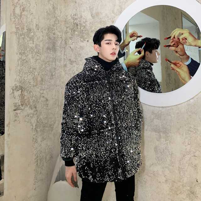 现货Witer Thkeig Sequi et 's Warm Parka  Fashio