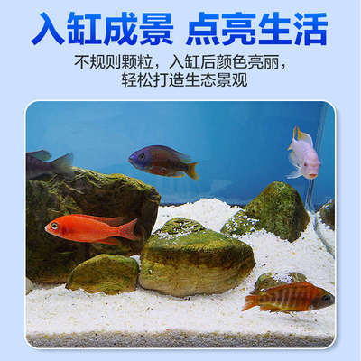 三湖慈鲷专用造景砂原生溪流石白沙子新菲律宾沙鱼缸装饰雷龙底