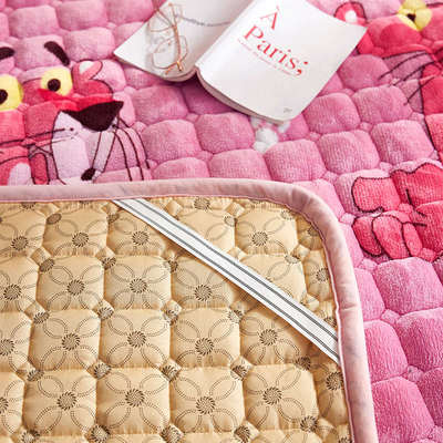 床垫垫褥床褥子垫法兰绒毛毯1.5m家用1.8x2.0铺床垫子1米2软垫1.2