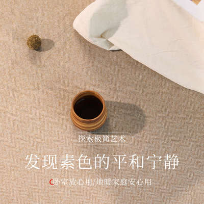 新中式地毯客厅2024新款家用卧室地垫防水免洗可擦仿剑麻免打理毯