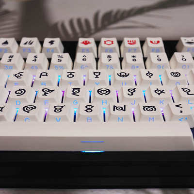 未知图腾R3键帽侧刻背光键帽原厂高度PBT热升华124键小全套