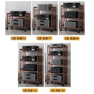 功放架CD机架音箱支架胆机调音台设备音响机柜落地二层移动收纳架