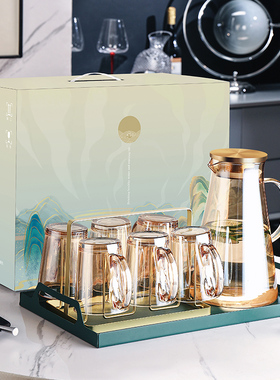 轻奢高档乔迁礼物酒柜装饰品摆件水具礼盒套装杯具结婚礼物送礼品