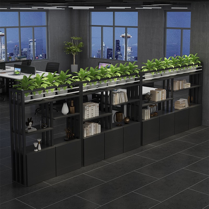 办公室屏风隔断铁艺置物架现代简约隔断柜餐厅围栏墙绿植花架隔断