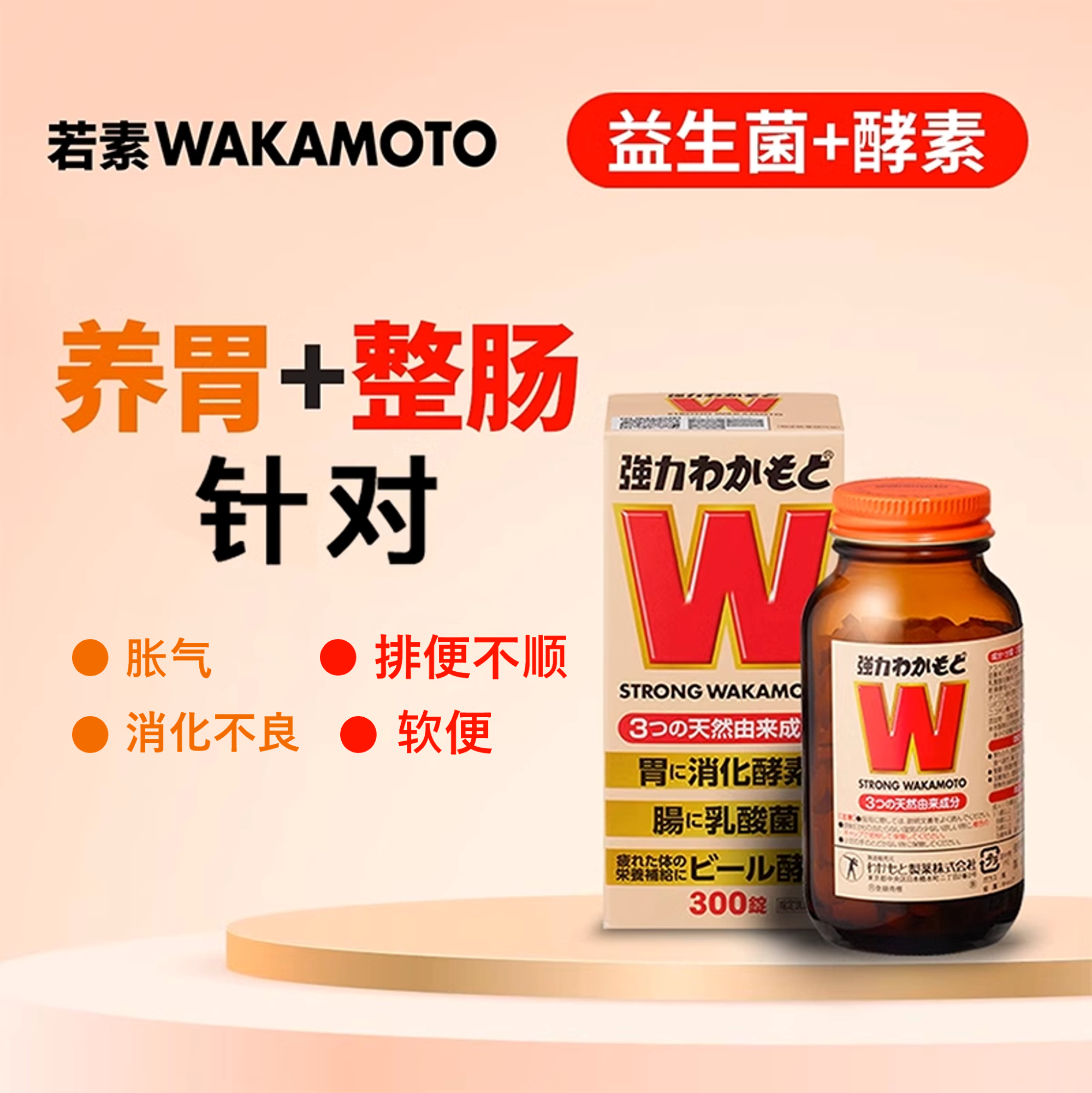 WAKAMOTO乳酸菌酵素丸健胃软便