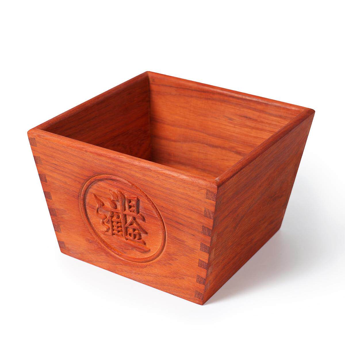 红花梨木斗升日进斗金米斗红木家用收纳盒实木客厅升摆件开业摆件