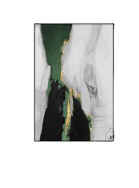 ?轻客厅饰画现代简画约大奢气抽象画橙色大幅落地棕色装玄F767HJ8