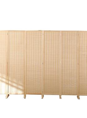 屏风隔断办公室客酒店厅折折叠移动遮简挡可拉直MNL约现代中式竹