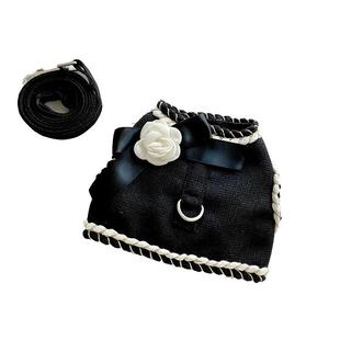 宠引物牵引绳狗狗小型犬胸猫咪背衣比服小香KVW风牵带遛狗绳贵宾