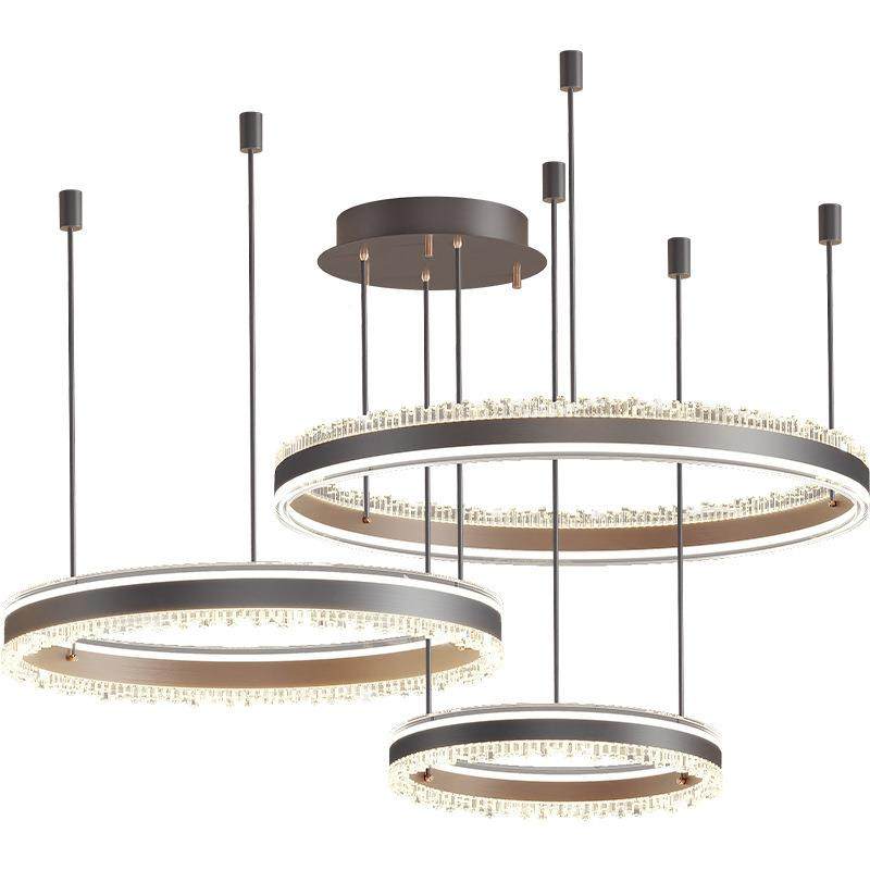 客厅灯高圆级感轻款奢现代简约卧室灯北欧3极简环202年新客5厅吊,家装灯饰光源,智能吊灯,淘宝优惠券,粉丝福利购,淘宝优惠卷