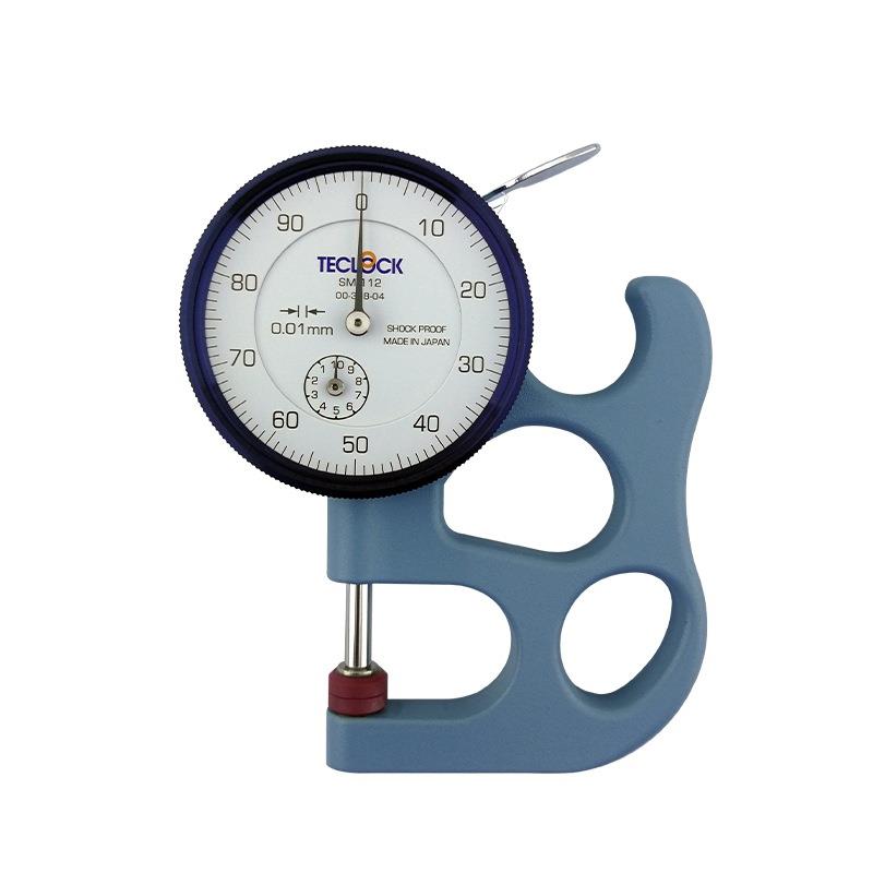 日本测厚规TECLOCK皮革厚度规SM-112厚薄规0.01mm