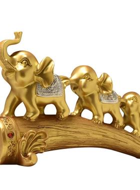 欧式厅酒柜酒架电视柜大WM象摆件装创意家居玄关饰客品只三小象摆