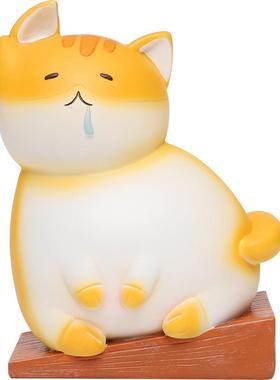 创意卡通可爱猫咪树脂摆件家居房间门档书房桌面装饰品书档