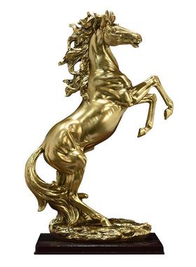 树脂工艺品中式马摆件新款大号马到成功家居办公商务送礼厂家