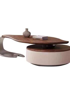 设计师中古风24505实属木胡桃地柜款网红金色客厅家具储物柜异形