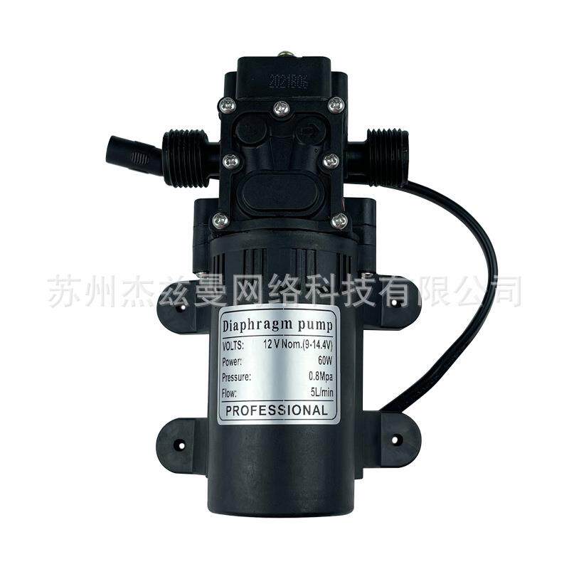 花园水泵12v小黑泵家庭自用园林庭院浇水浇花自吸泵雾系统配件
