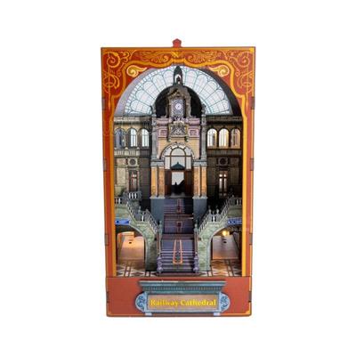 热卖869拼工插立d装y双面书立木质3d体手拼小屋模型建筑益智