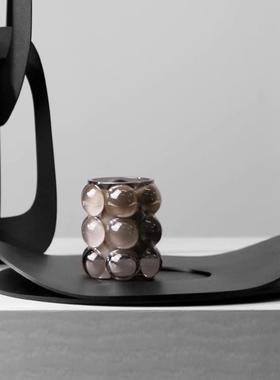 现轻奢档黑色金代属几何托盘厅高样板间客IIW厅玄关托盘客厅餐饰