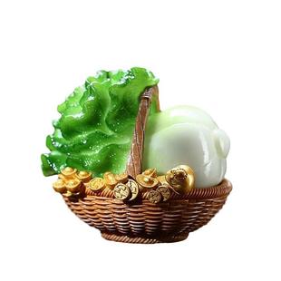 百财如意大白菜变色茶宠摆件精品茶盘茶桌办公桌装 饰茶玩茶道摆设