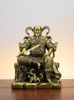 铜玄天上帝玄武祖师真武大帝家居供奉摆件真武大帝祖师爷