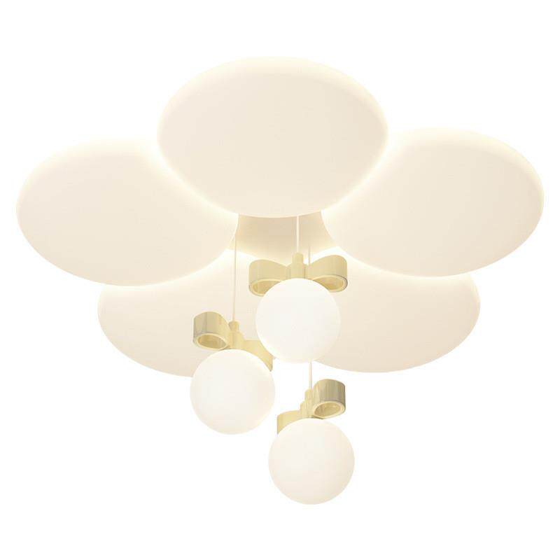 卧室灯吸顶灯奶油风主卧灯2025年新款温馨花朵吊球儿童房北欧灯具