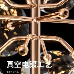 新款法式轻奢网红水晶小吊灯卧室蝴蝶壁灯过道餐厅阳台儿童房一体