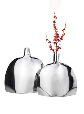 简约现代金属不规则花器摆件样板房软装家居饰品客厅创意抽象花瓶