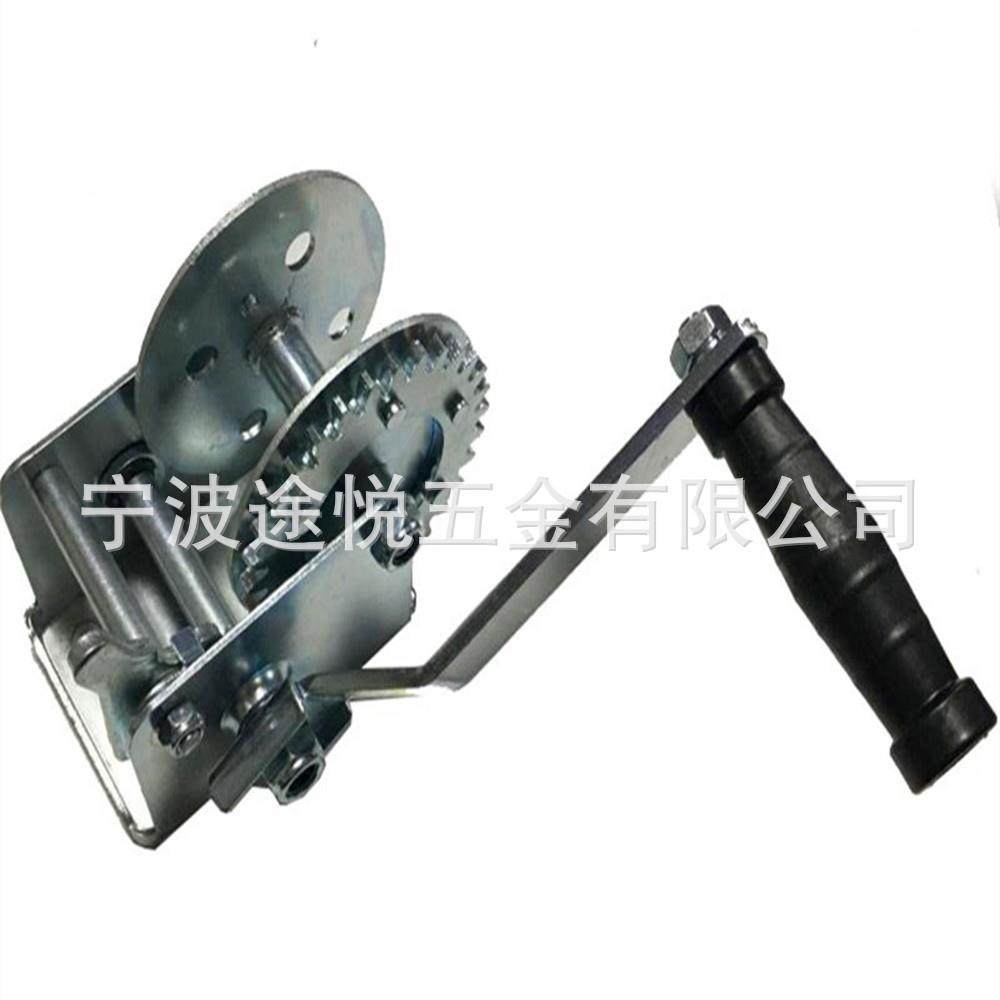 厂家供应600LBS拖车绞盘手摇绞车空架游艇手动绞盘空架