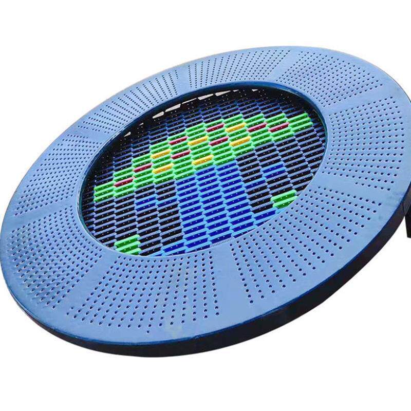 户外地面蹦床小区儿童乐园非标游乐设备设施圆形埋地跳跳床厂家