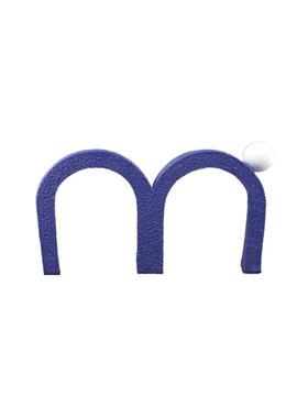 欧式轻奢几何树脂字母m带球型拱门摆件客厅玄关书房软装家居饰品