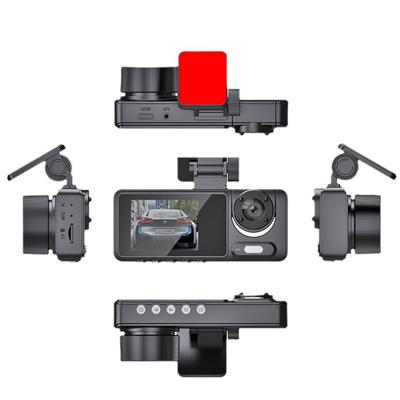 3镜头新款2k行车记录仪1080P高清夜视车前车内车后同时录GPS轨迹