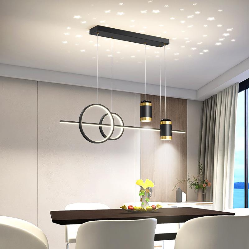 餐厅吊灯空简约现代轻奢款台灯北欧创新吧意星大气餐桌饭厅灯具