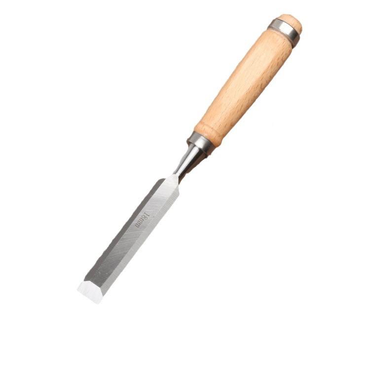 匠作具木工工无品牌/凿子P凿C精钢铬钒钢木柄平凿挂袋扁4凿铲手工