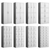 钢制更衣柜工厂员工鞋 柜宿舍铁皮收纳柜带锁多门储物柜浴室换衣柜