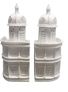 欧式创意建筑城堡书靠书挡摆件客厅办公室书房酒柜家居桌面装饰品