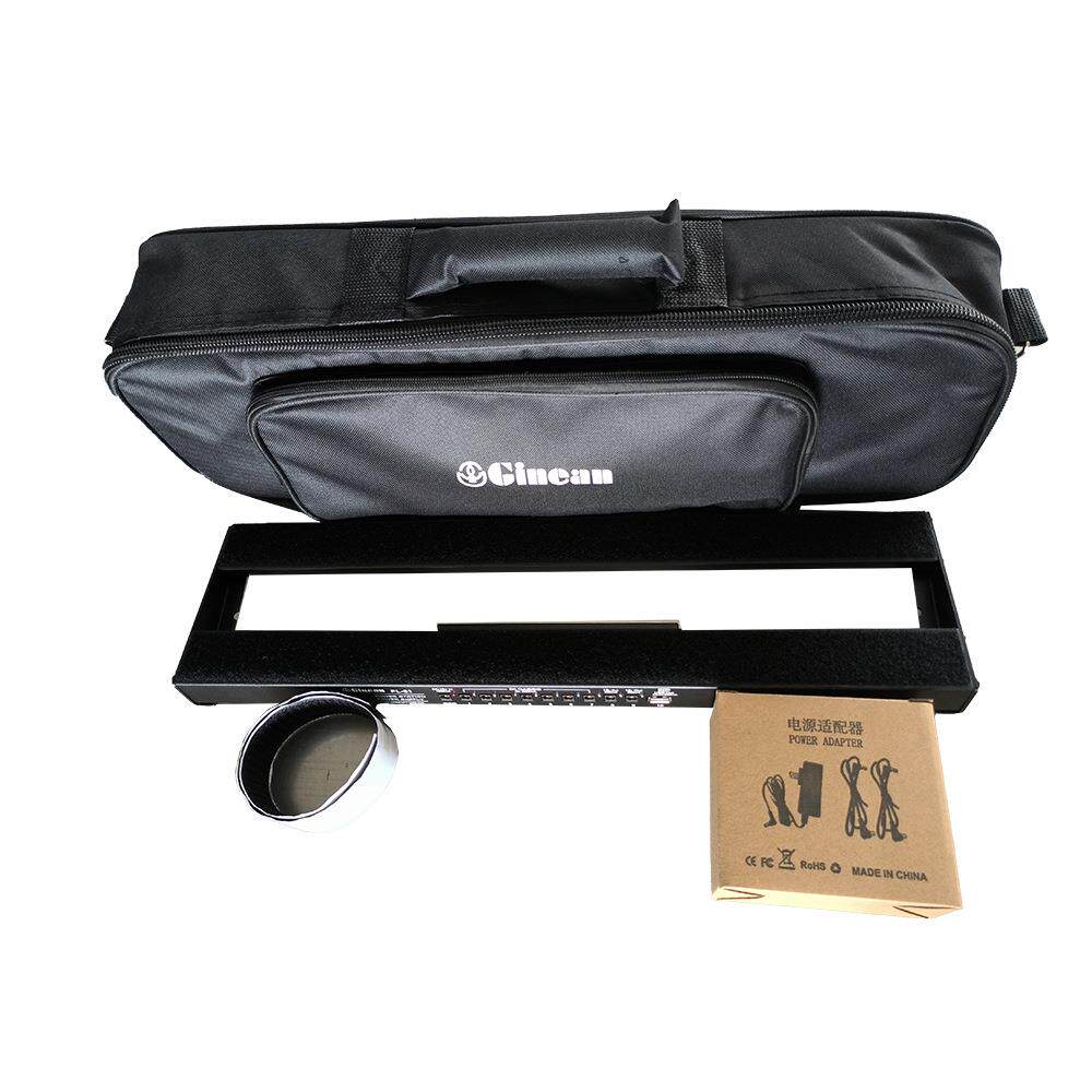 单排电吉他效果器板子自带电源轨道架乐器踏板航铝材耐用