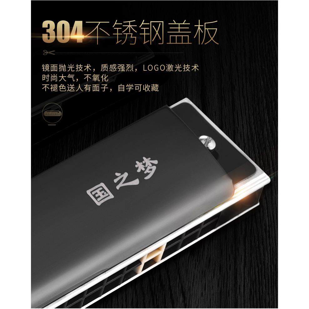 口琴24孔复音C调学生儿童成人入门24孔重音专业演奏级国之梦