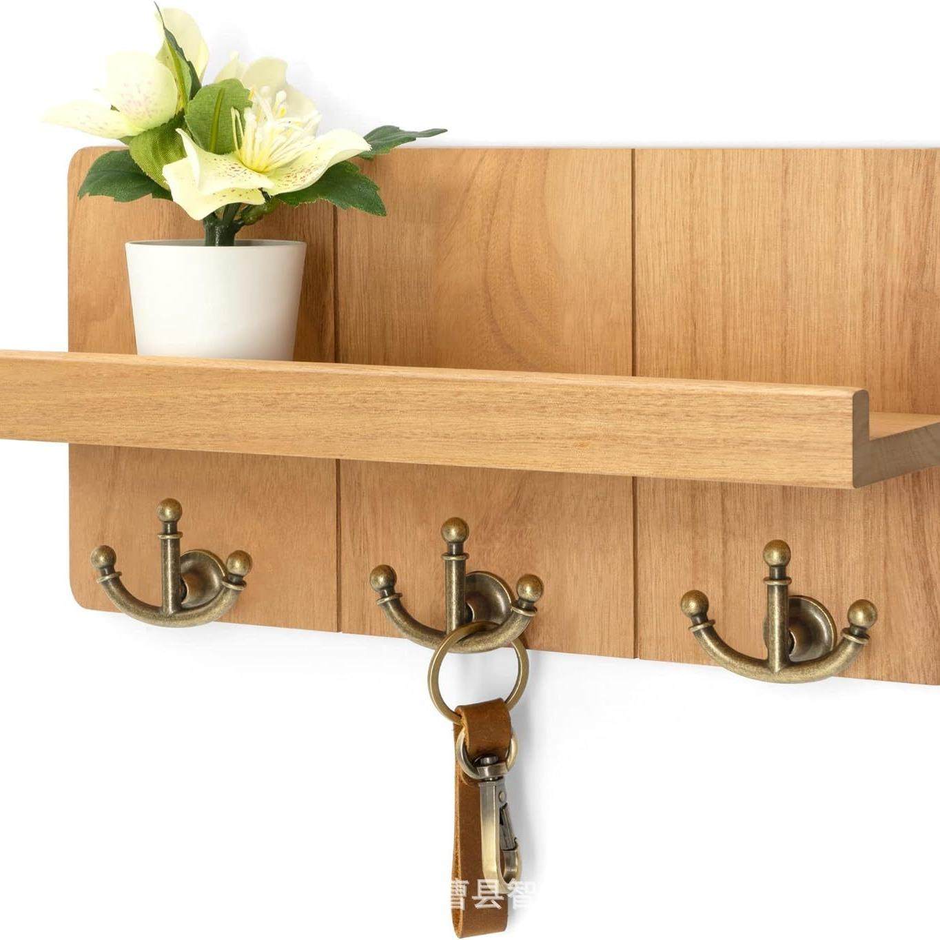 木质墙壁置物架家用玄关钥匙背包挂架壁挂式信件照片明信片收纳架,收纳整理,书桌收纳置物架,淘宝优惠券,粉丝福利购,淘宝优惠卷