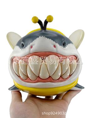 鲨鱼怪兽摆件家居庭院ins手办大鲨鱼怪兽摆件家居创意摆件
