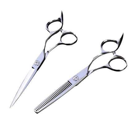 理发剪刀进口440c不锈钢平剪牙剪无痕牙剪打薄剪刀6寸美发剪刀