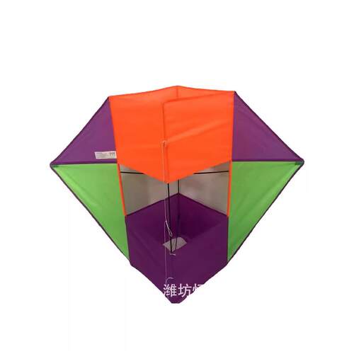 潍坊风筝立体风筝微风易飞3D立体盒子kite