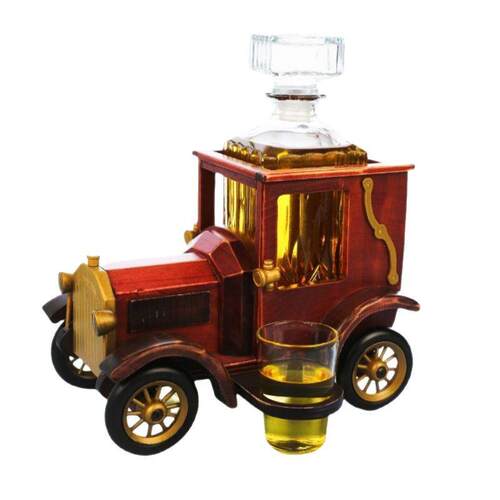 高硼硅玻璃简约小汽车造型醒酒器加厚耐高温工艺酒瓶高颜值醒酒器