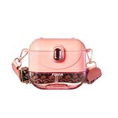 ins网红精致吸管杯时尚 水杯 潮流带背带斜跨包包杯202年新款