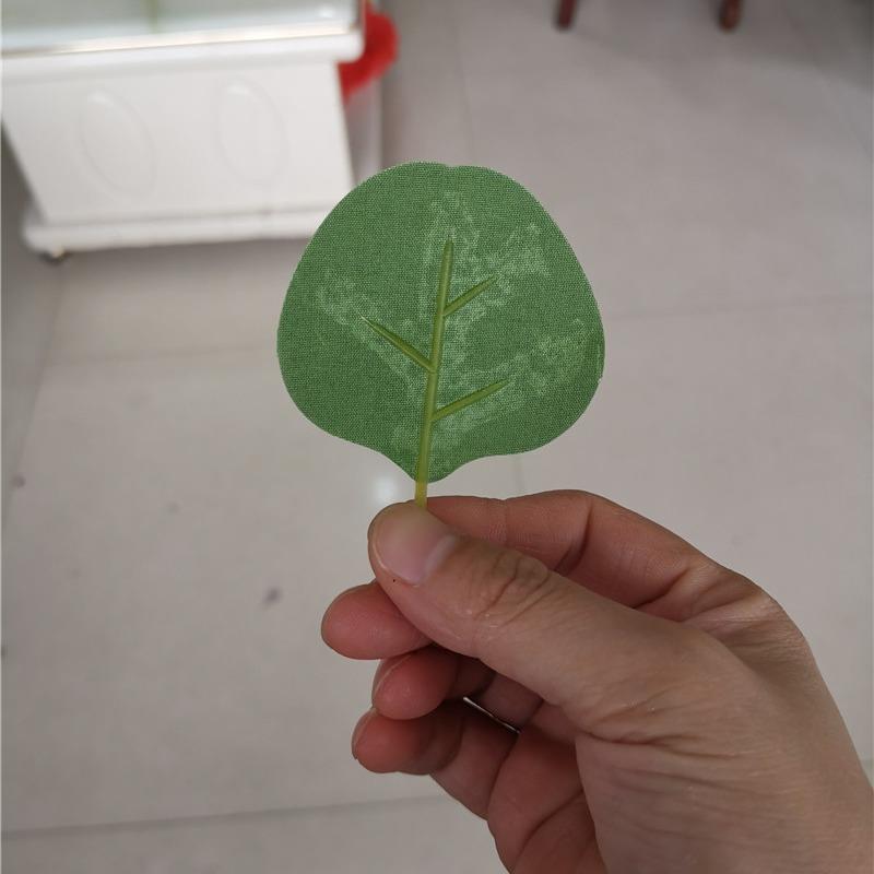 仿真花叶配件单片金钱叶丝印尤加利叶壁挂藤条成品把束装饰布叶